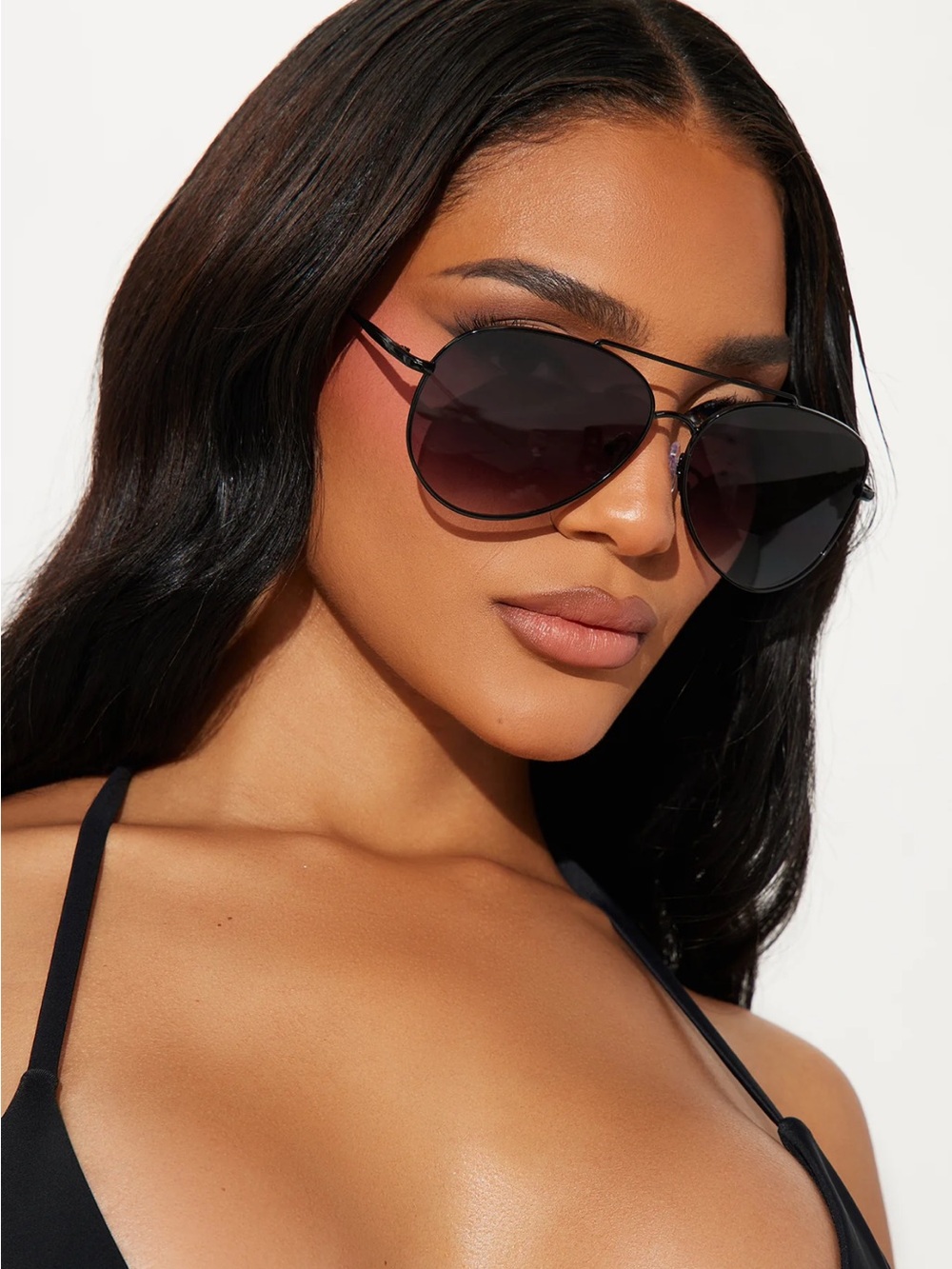 Aviator Sunglasses in Black Gradient